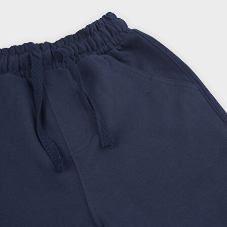 Erkek Çocuk Beli Lastikli Örme Şort Bej