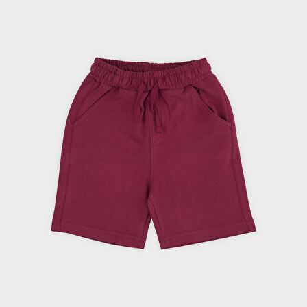 Erkek Çocuk Beli Lastikli Örme Şort Bej