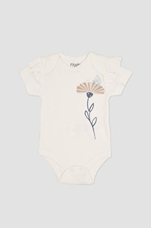 Kız Çocuk  Baskılı Kısa Kollu Body      