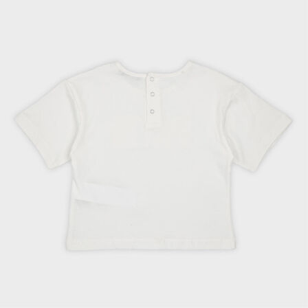 Erkek Çocuk Nakış Detaylı T-Shirt Sarı
