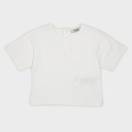 Erkek Çocuk Nakış Detaylı T-Shirt Sarı