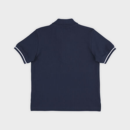 Erkek Çocuk Yakalı Kısa Kollu Pike T-Shirt Bej