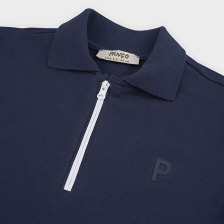 Erkek Çocuk Yakalı Kısa Kollu Pike T-Shirt Bej