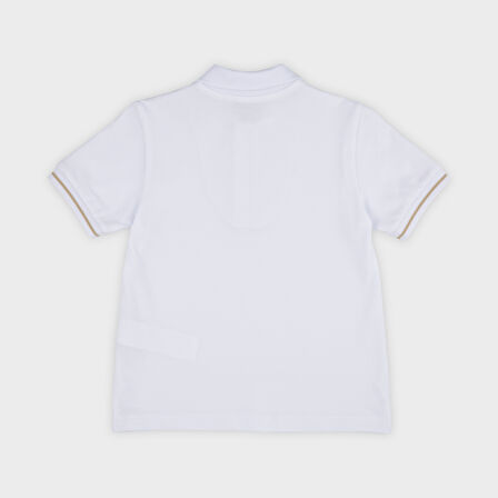 Erkek Çocuk Yakalı Kısa Kollu Pike T-Shirt Bej
