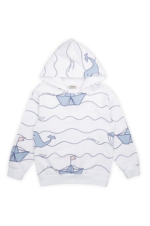 Erkek Çocuk Baskılı Sweatshirt Beyaz