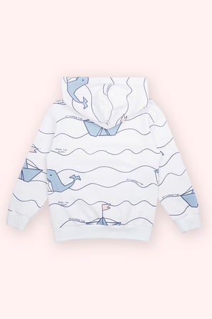 Erkek Çocuk Baskılı Sweatshirt Beyaz
