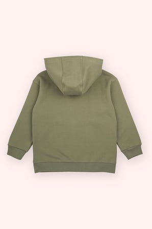 Erkek Çocuk Fermuarlı Sweatshirt Haki