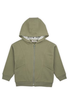 Erkek Çocuk Fermuarlı Sweatshirt Haki