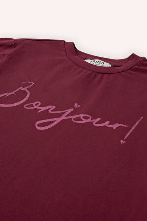 Kız Çocuk Uzun Kollu T-Shirt Ekru