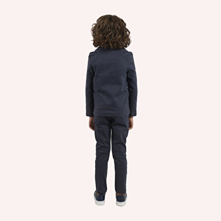 Erkek Çocuk Düğmeli Pantolon Lacivert