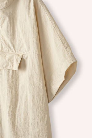 Kız Çocuk Katlanınca Çanta Olabilen Yağmurluk Bej