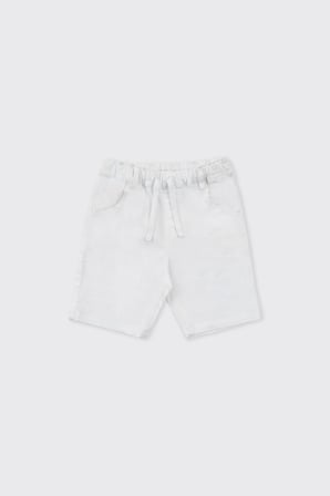Erkek Çocuk Beli Lastikli Şort Beyaz