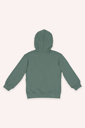Erkek Çocuk Fermuarlı Sweatshirt Kiremit