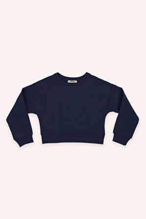 Kız Çocuk Sweatshirt Bej-Melanj