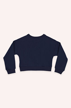 Kız Çocuk Sweatshirt Bej-Melanj