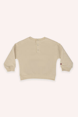 Erkek Çocuk Sweatshirt Bej