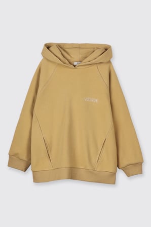 Erkek Çocuk Kapüşonlu  Sweatshirt Hardal