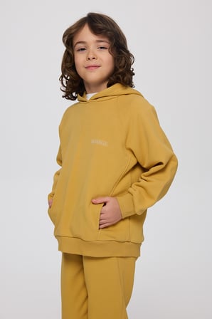Erkek Çocuk Kapüşonlu  Sweatshirt Hardal