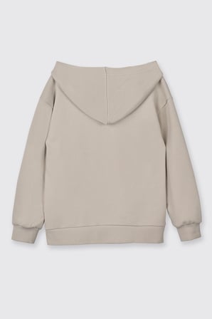 Erkek Çocuk Kapüşonlu Sweatshirt Taş