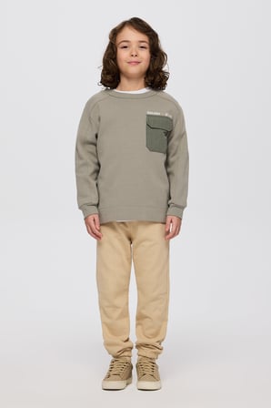 Erkek Çocuk Cepli Sweatshirt Antrasit
