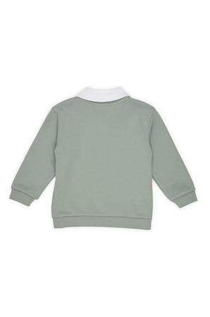 Erkek Çocuk Yakalı Sweatshirt Yeşil