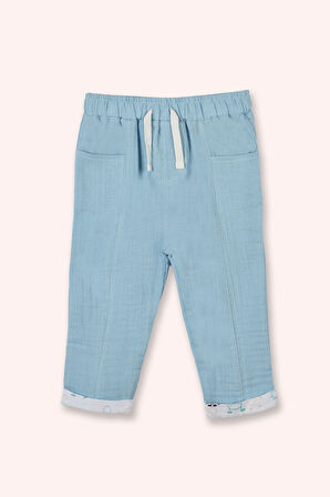 Erkek Çocuk Müslin Pantolon Mavi