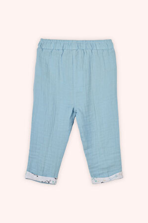 Erkek Çocuk Müslin Pantolon Mavi