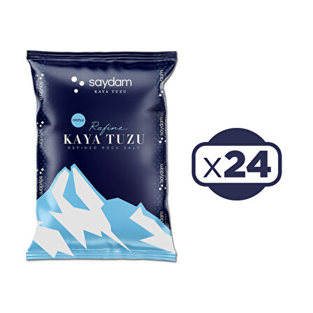 Saydam Tuz 750 gr Sofralık Kaya Tuzu x 24 Adet