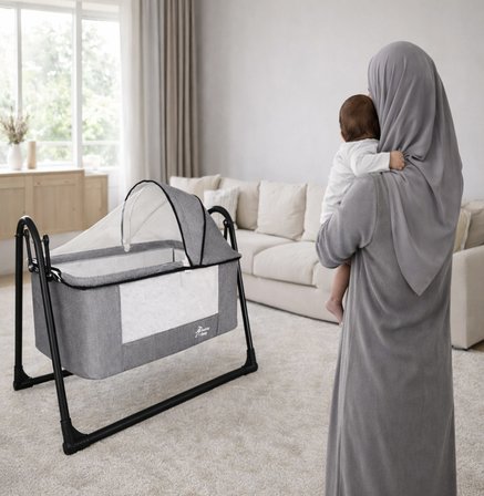 Chubby Baby FirstClass Sallanır Sepet Beşik Sineklikli ve Sünger Yataklı