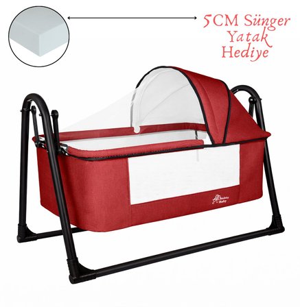 Chubby Baby FirstClass Sallanır Sepet Beşik Sineklikli ve Sünger Yataklı