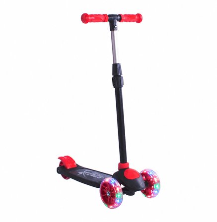 Chubby Baby Işıklı Çocuk Scooter Ayarlanabilir Direksiyonlu Arka Frenli
