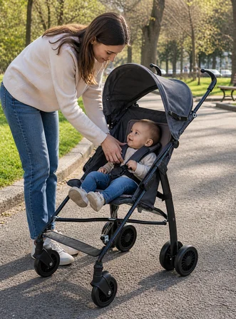 Chubby Baby Baston Bebek Arabası Portatif Katlanır Sağlam Gövdeli
