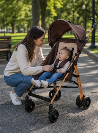 Chubby Baby Baston Bebek Arabası Portatif Katlanır Sağlam Gövdeli