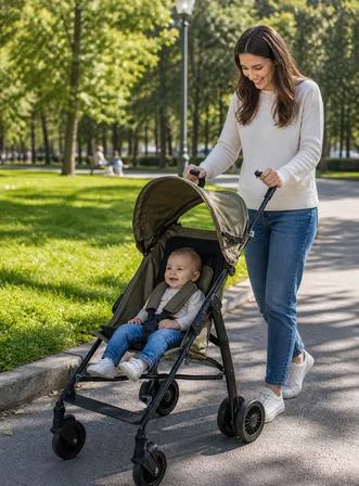 Chubby Baby Baston Bebek Arabası Portatif Katlanır Sağlam Gövdeli