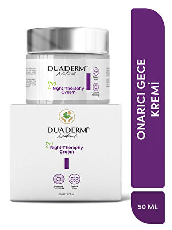 Duaderm Nemlendirici, Onarıcı Night Theraphy Cream (Liposomal Vit C & Vit A + Petinyl Palmitate) 50 ml