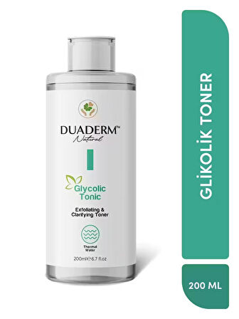 Duaderm Akne Karşıtı ve Ton Eşitleyici Glycolic Tonic (Glycolic Acid 5%, Aha + Bha) 200 ml