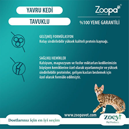 Zoey Tavuklu Yavru Kedi Maması 15 KG