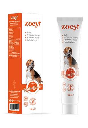 zoey yetişkin köpek vitamin 100 gr