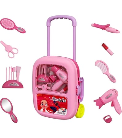 15 Parça 31 cm Valizli Güzellik Seti 0083