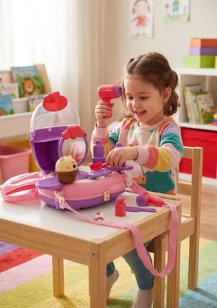 Elif’in  Sırt Çantalı Güzellik Çantası  - Aksesuarları ile 