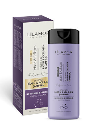 Lilamor Biotin ve Kolajen Saç Dökülmesine Karşı Hızlı Sac Uzatan Onarıcı Besleyici Şampuan 400ml