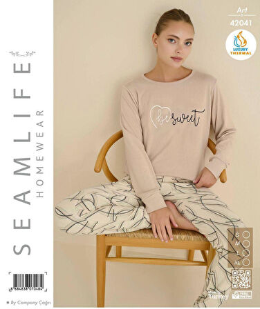 Seamlife Kadın Kışlık Termal Uzun Kollu Pijama Takımı