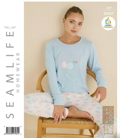 Seamlife Kadın Kışlık Termal Uzun Kollu Pijama Takımı