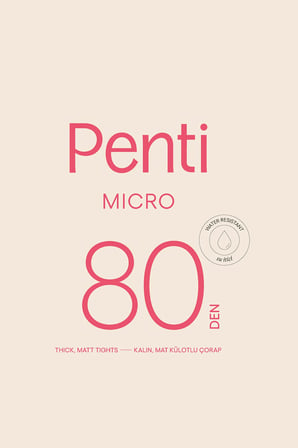 Micro 80 Siyah Külotlu Çorap-Pentilicious