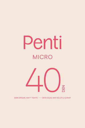 Micro 40 Lacivert Külotlu Çorap-Pentilicious