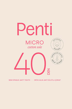 Siyah Akıllı Mikro 40 Külotlu Çorap-Pentilicious