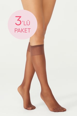 Fit 15 3lü Mürdüm Pantolon Çorap