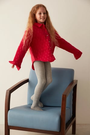 Kız Çocuk Pretty Karina Gri Külotlu Çorap