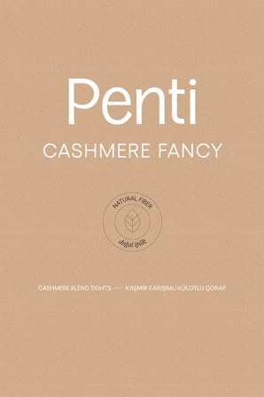 Kum Rengi Cashmere Fancy Külotlu Çorap