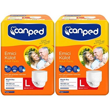 Canped Emici Külot Hasta Bezi Büyük Boy Large 60 Adet Eko Paket